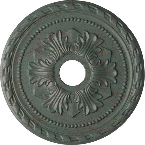 Ekena Millwork Palmetto Ceiling Medallion (Canopies up to 5"), 20 7/8"OD x 3 5/8"ID x 1 5/8"P, Cloud Burst Crackle CM20PMCBC - main